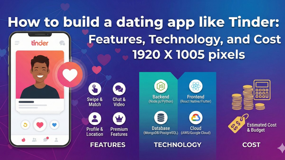 How to build a dating app like Tinder: Features, Technology, and Cost