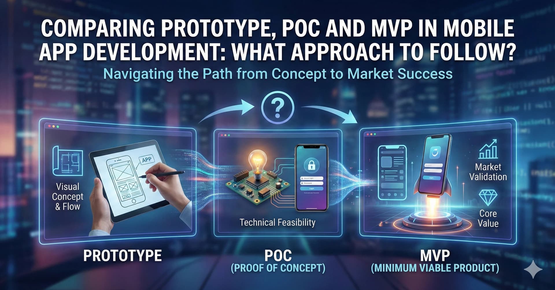 Comparing Prototype, POC and MVP in mobile app development: what approach to follow ?