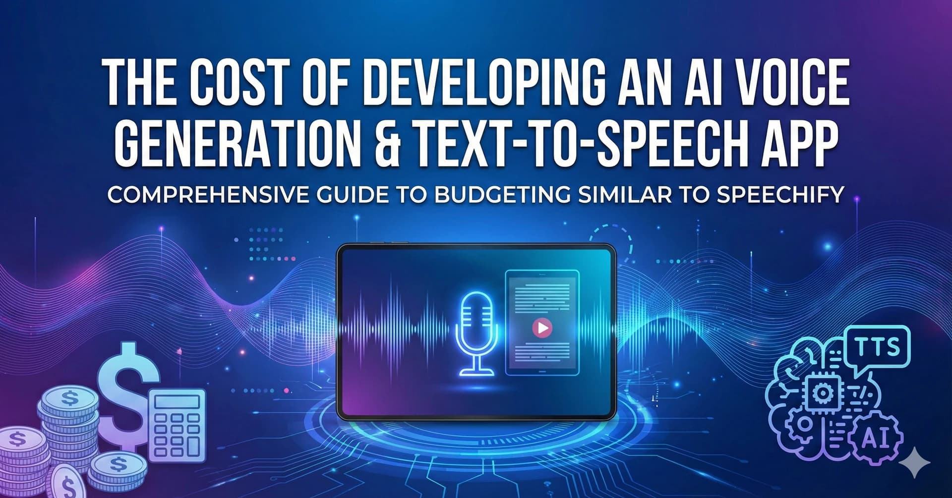 The Cost of Developing an AI Voice Generation and Text-to-Speech Application Similar to Speechify: Comprehensive Guide