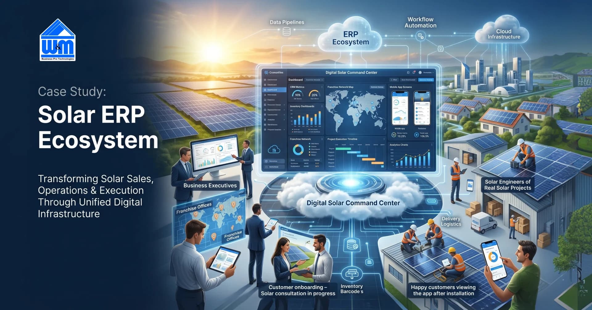 End-to-End Solar ERP Ecosystem for Multi-Branch Solar EPC & Franchise Operations