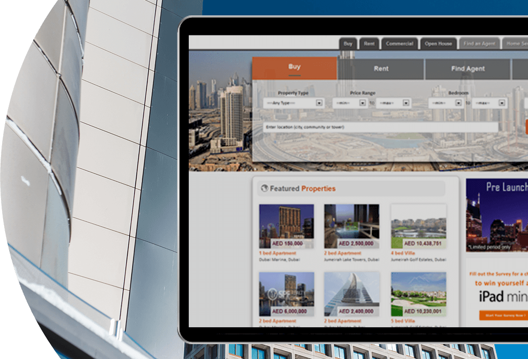 Real Estate Web Portal Development Banner